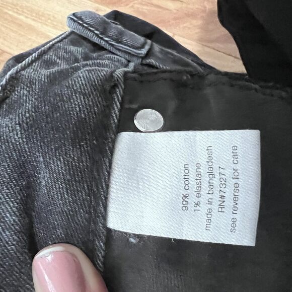 Elizabeth And James The Vintage Straight Black Washed Jeans Size 16 - 33 Basic - Picture 6 of 6